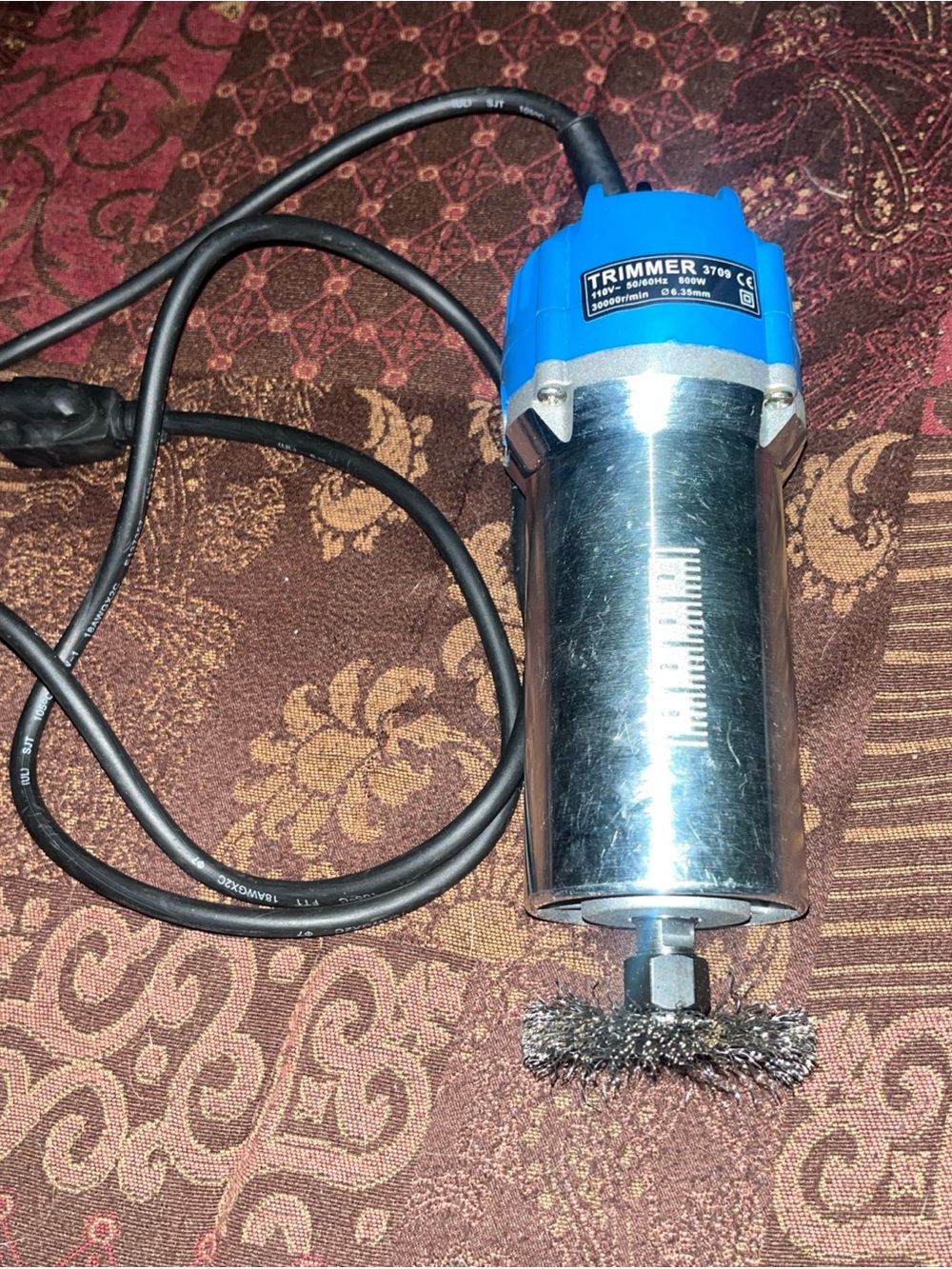 Blue Handheld Trimmer 3709 - Professional Rotary Tool